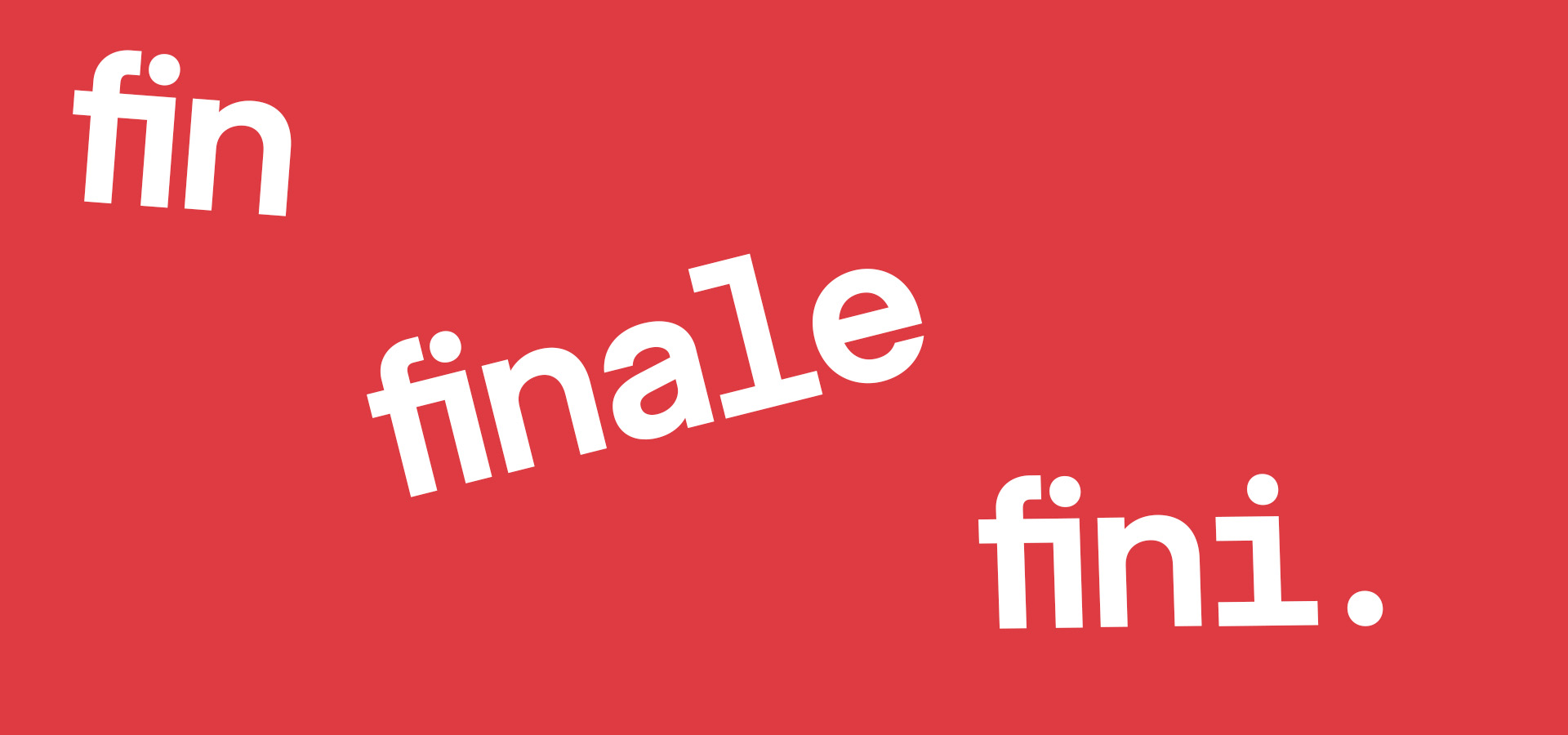 fin finale fini